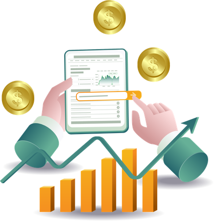 Business development and monitoring management  Illustration