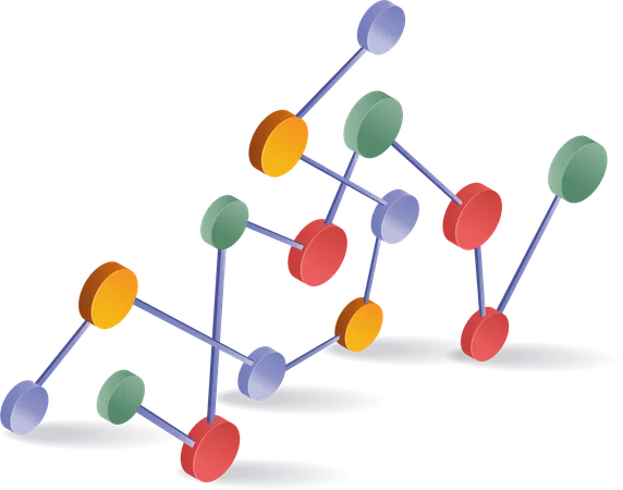 Business development data analysis network  Illustration