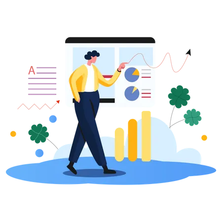 Business development data  Illustration