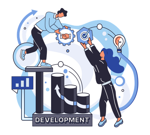 Business development partnership  Illustration