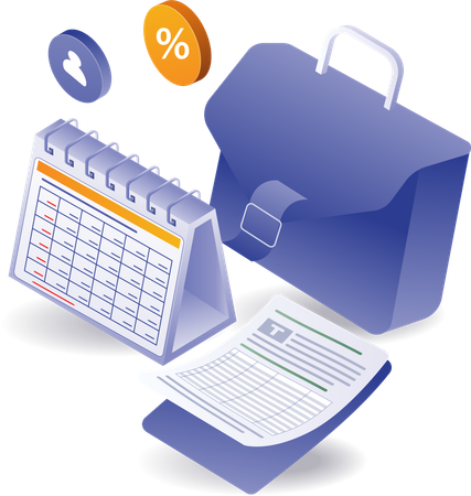 Business development plan calendar  Illustration