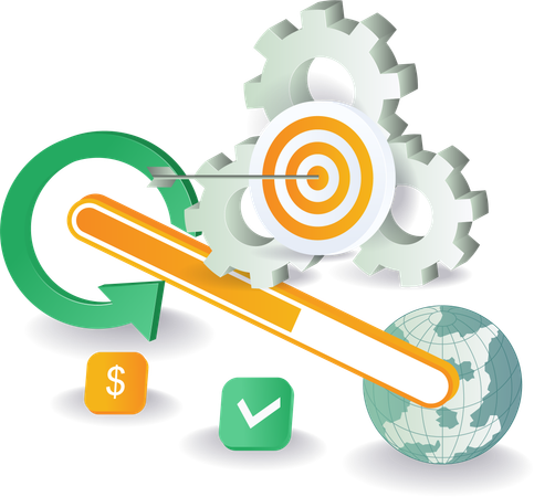 Business development target searching process  Illustration