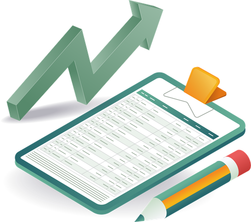 Business development with analysis data  Illustration