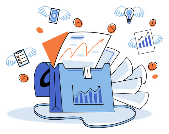 Business diagram  Illustration