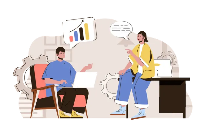 Business discussion Illustration