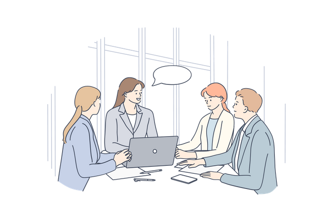 Business discussion  Illustration