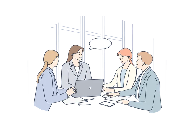 Business discussion  Illustration