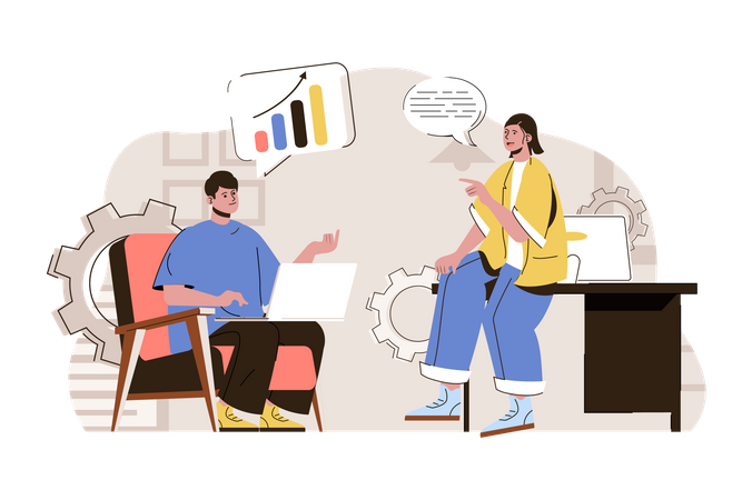 Business discussion  Illustration