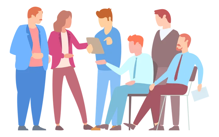 Business discussion  Illustration