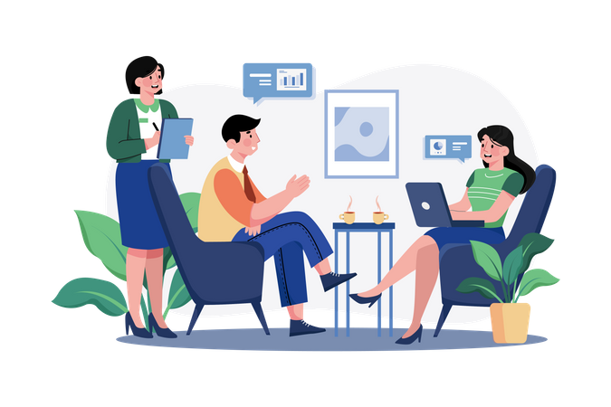 Business discussion  Illustration