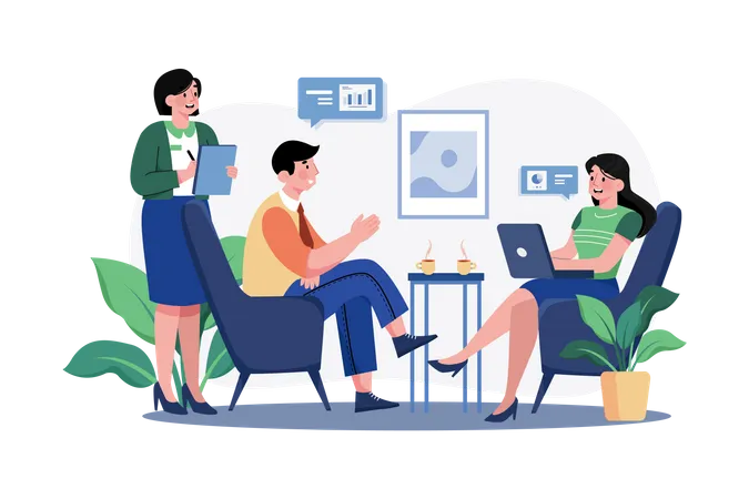 Business discussion  Illustration