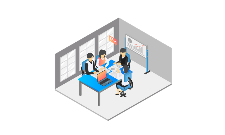 Business discussion  Illustration