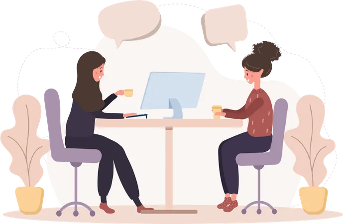 Business Discussion  Illustration