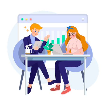 Business discussion  Illustration