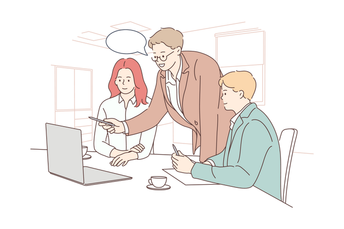 Business discussion  Illustration