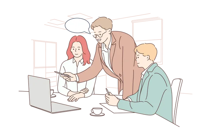 Business discussion  Illustration