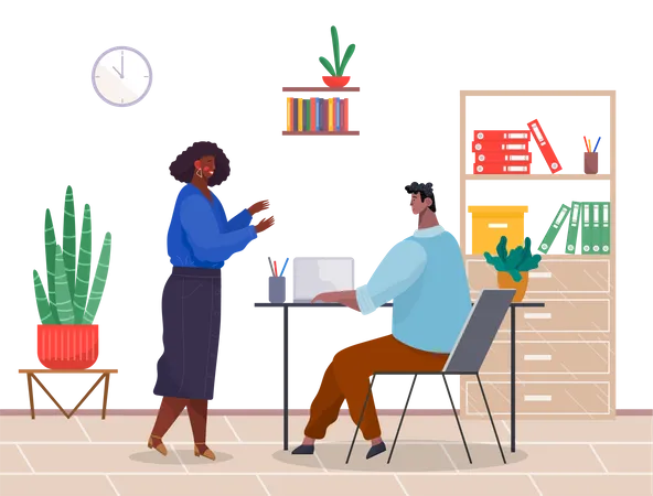 Business discussion  Illustration