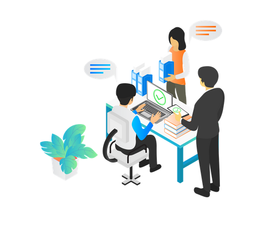 Business Discussion  Illustration