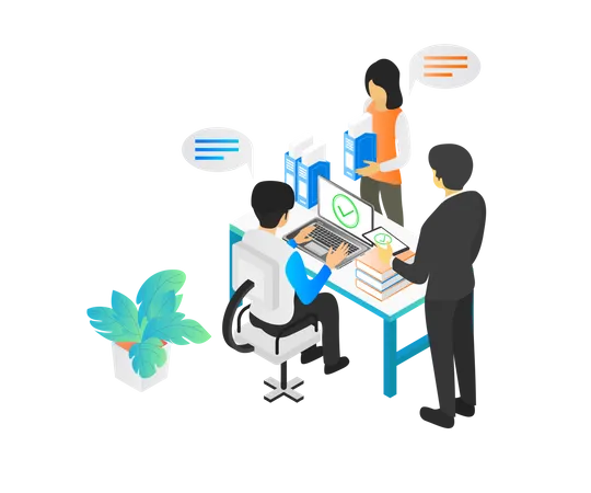 Business Discussion  Illustration