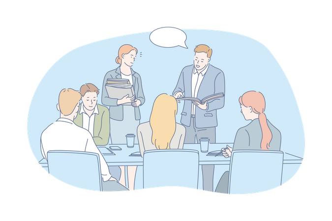 Business discussion  Illustration