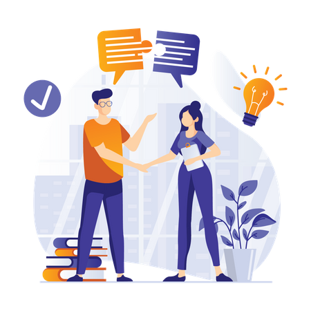 Business discussion  Illustration