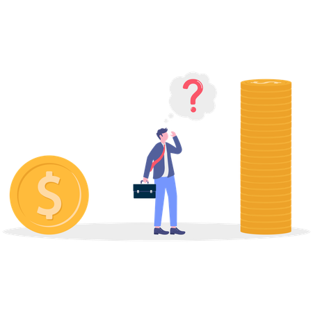 Business doing financial management  Illustration