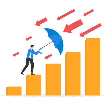 Business economic recession  Illustration