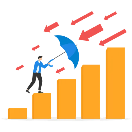 Business economic recession  Illustration