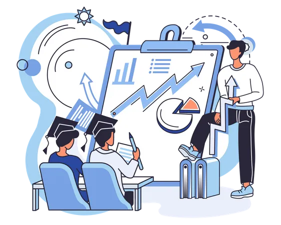 Business education training Illustration