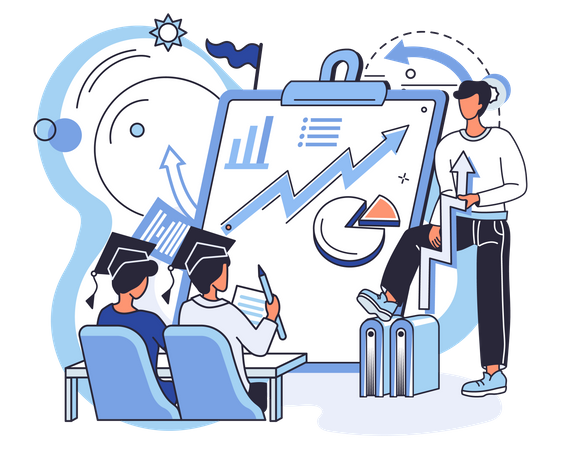 Business education training  Illustration