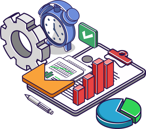 Business email data analysis  Illustration