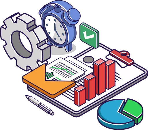 Business email data analysis  Illustration