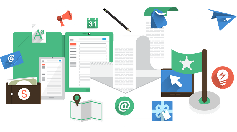 Business Email Marketing  Illustration