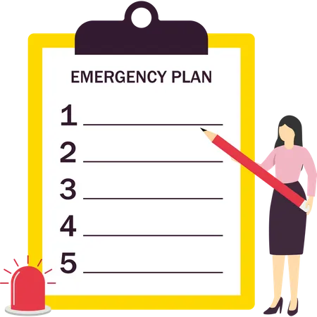 Business Emergency Plan  Illustration