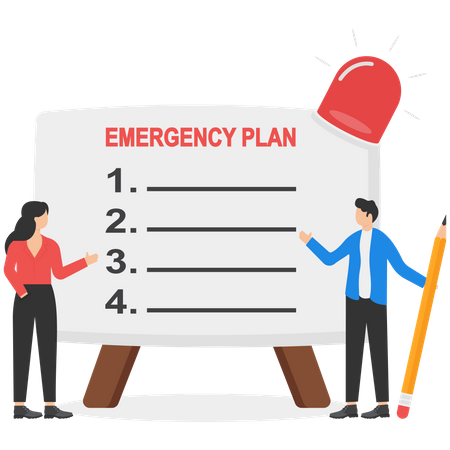 Business emergency plan  Illustration