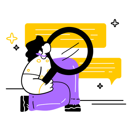 Business employee doing feedback analysis  Illustration