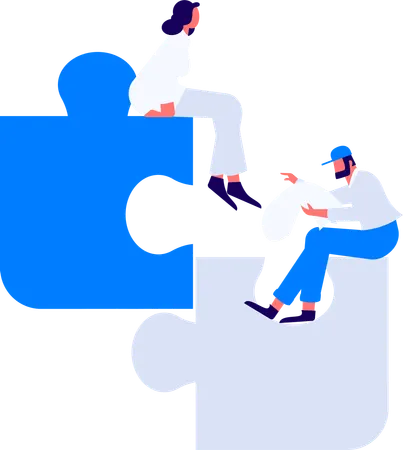 Business employee doing business meeting  Illustration