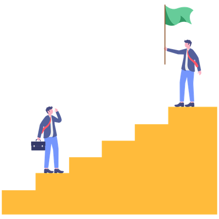 Business employee facing business difficulty  Illustration