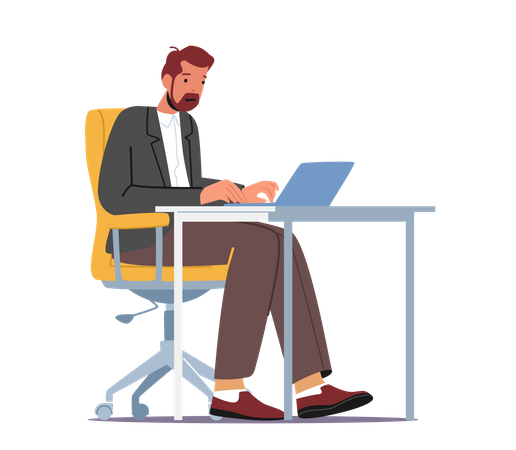 Business Employee Feeling Disappointed  Illustration