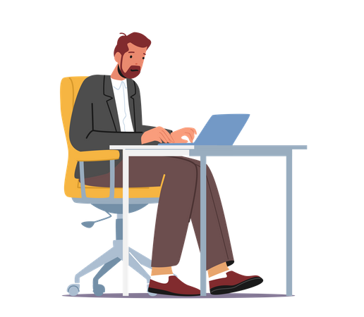 Business Employee Feeling Disappointed  Illustration