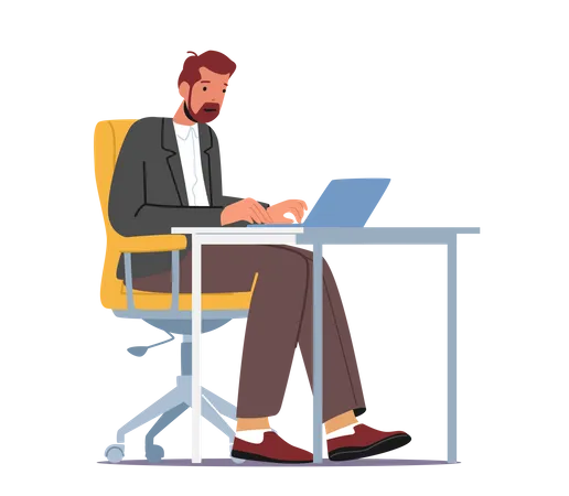 Business Employee Feeling Disappointed  Illustration