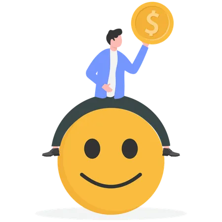 Business employee getting wages  Illustration