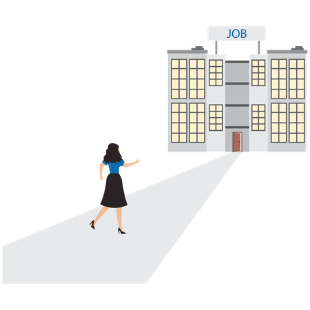 Business employee going for interview  Illustration