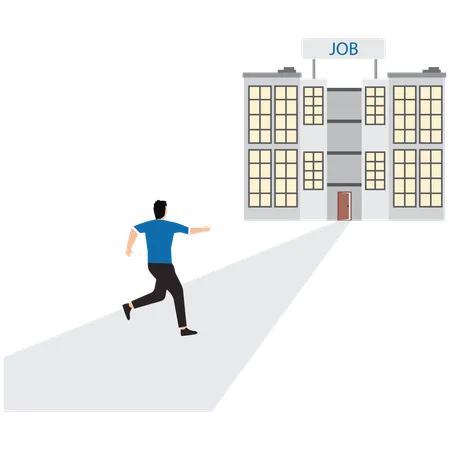 Business employee going for interview  Illustration