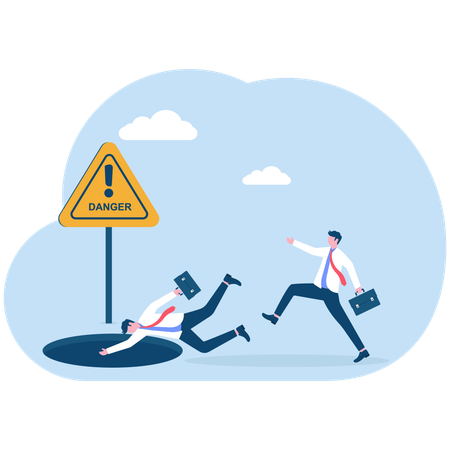 Business employee kicking boss  Illustration