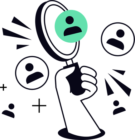 Business employee search  Illustration