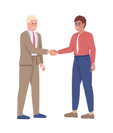 Business employee shaking hands Illustration
