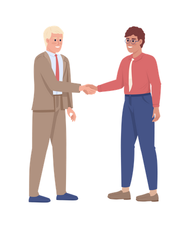 Business employee shaking hands  Illustration