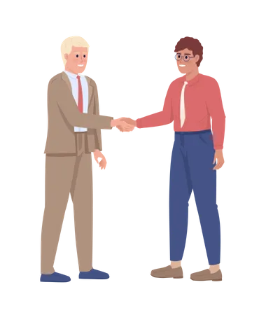 Business employee shaking hands  Illustration