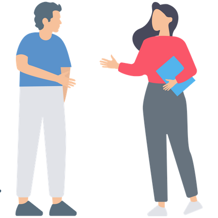 Business Employees talking each other  Illustration